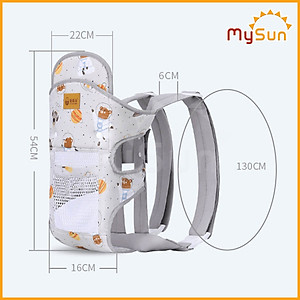 Điệu địu vải cho em bé sơ sinh 4 tư thế có đỡ cổ đa năng an toàn 1 2 3 4 5 6 12 tháng tuổi MySun