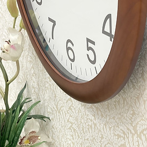 Đồng hồ teo tường Nhật Bản Rhythm CMG919NR06 – Kt 41.0 x 4.8cm, 1.4kg Vỏ gỗ, dùng PIN.