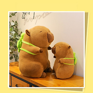 Gấu Bông Chuột Capybara Đeo Túi Rùa - Capybara Đáng Yêu Quà Tặng Bạn Gái Đồ Chơi Nhồi Bông Cao Cấp