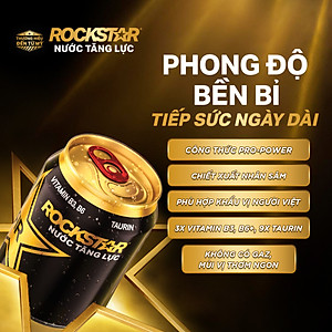 Thùng 24 Lon Nước Tăng Lực Rockstar (250ml/ lon)