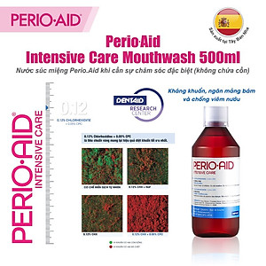 Nước súc miệng ngăn mảng bám, chống viêm Perio Aid Intensive Care 500ml