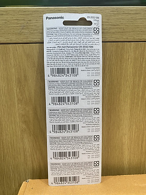 5 Viên Pin CR2032 3V Panasonic Lithium thay pin Smartkey , Cmos , Pin thay Airtag - Hàng chính hãng