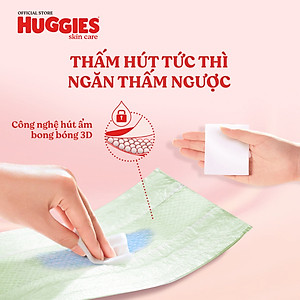 Combo 2 Tã/bỉm dánHuggies Skincare Super Jumbo M76+3/L68/XL60/XXL54
