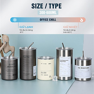 Ly Giữ Nhiệt 8 Tiếng Inox 304 5 Lớp, Cốc Giữ Nhiệt Iced Americano Cao Cấp Bán Chạy Bảo Hành 90 Ngày Tại Office Chill