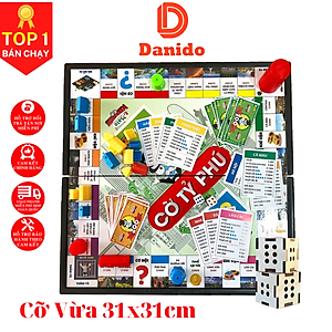 Cờ tỷ phú Monopoly cao cấp bản Việt Nam cải tiến - Boardgame cờ tỷ phú vui nhộn kích thước 31x31 và 42x42 - Hàng chính hãng D Danido