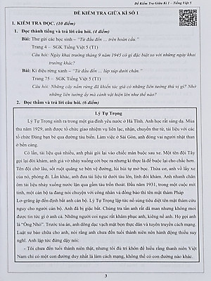 Combo Sách - Đề kiểm tra Tiếng Việt 5 học kì I + II