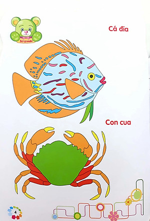 Sách Bé tô màu - Động vật biển