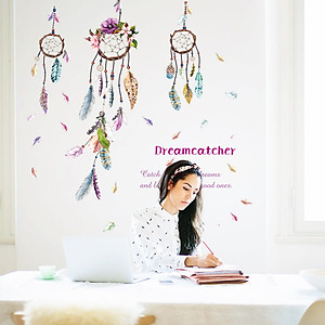 Decal dán tường Dreamcatcher Amy DKN78 - 2 bộ (105 x 200 cm)