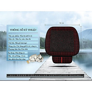 Bộ Tựa Lưng Và Lót Ghế Ô Tô Có Hạt Gỗ Massage Cao Cấp