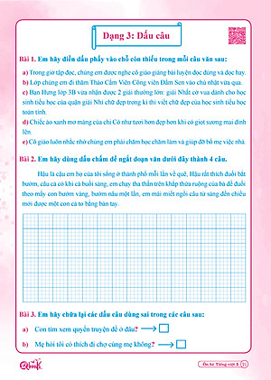 Ôn Hè Tiếng Việt 3 (dành cho học sinh lớp 3 lên lớp 4)