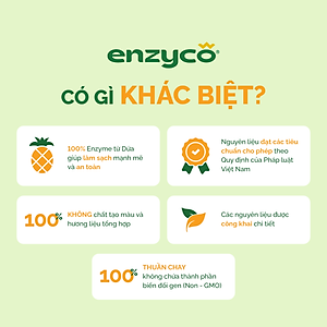 Nước ngâm rửa rau củ quả, thực phẩm sinh học Enzyco 4L - 100% Enzyme Dứa