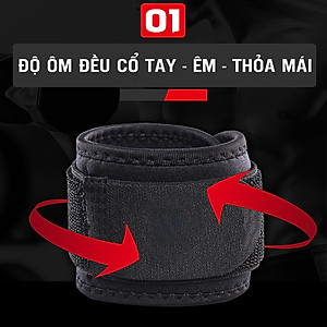Băng Cổ Tay Trợ Lực Thể Thao VNS022, Bảo Vệ Cổ Tay Phòng Các Chấn Thương Cổ Tay Trong Thể Thao, Hỗ Trợ Phục Hồi Chân Thương Cổ Tay, Tùy Chỉnh Độ Siết Cổ Tay ( 1 Đôi )