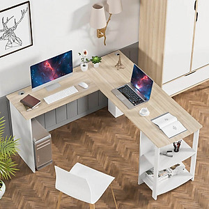 Bàn làm việc chữ L độc đáo SMLIFE Darvell