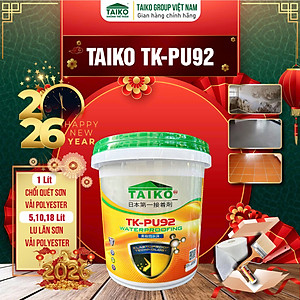 [18 Lít] Sơn Chống Thấm PU (Polyurethane) TAIKO PU92 - Sàn Lộ Thiên Đã Ốp Lát, Tăng Bám Dính, Tăng Chịu Lực, Mài Mòn