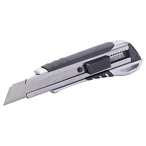 Dao rọc giấy Deli cao su mềm, loại 8 lưỡi tách rời, Bạc - 1 cái - E2057