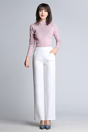 1 Quần tây công sở ống suông rộng, ống đứng, dạng cullotes sang trọng, nữ tính