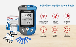 BỘ MÁY ĐO ĐƯỜNG HUYẾT VÀ AXIT URIC ( BỆNH GÚT ) 2 TRONG 1  KÈM 100 QUE KIM