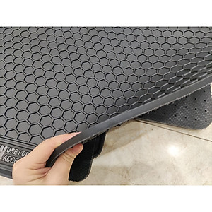 Thảm lót sàn cao su xe Toyota Avanza 2021 2022 2023 màu đen chữ đỏ, lót sàn ô tô cao su đúc không mùi vừa khít xe