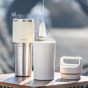 Bình giữ nhiệt Slo 2in1 with tumbler LocknLock LHC4332 (Bình giữ nhiệt và cốc nhựa) 600ml