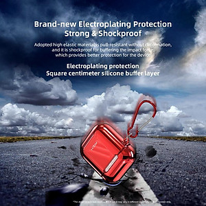 Bao case cho airposd 1 / 2 chống sốc hiệu ROCK RPC-1483 mỏng 2mm, bảo vệ toàn diện, vật liệu cao cấp - Hàng nhập khẩu