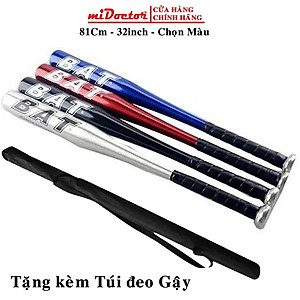 Gậy Bóng Chày Thép Cứng Dài 81Cm (32 inchs) Tặng Kèm Túi Đựng Chuyên Dụng Hợp Kim Cao Cấp Chính Hãng miDoctor