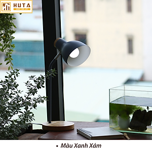 Đèn Học Để Bàn Đế Gỗ HUTA LVG1 Chống Cận, Vintage, Decor Trang Trí Bàn Học Bàn Làm Việc, Bóng Đèn Led Đổi Màu Tiết Kiệm  Điện