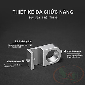 Kẹp nhôm Week CNC giữ ống in out 12, 16, 20 mm dây ống lọc thùng bể cá tép thủy sinh
