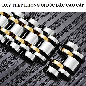 Đồng hồ nam chống nước DIZIZID chính hãng - Dây thép đúc đặc - Chạy full 6 kim và lịch ngày - Tặng kèm pin dự phòng DZT88