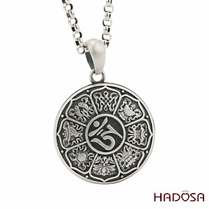 Mặt dây chuyền bạc Thái Thập Nhị Thần Bát Bảo