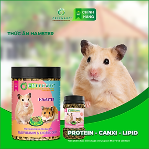 Thức ăn Hamster GREENABC – Bổ sung Protein - Canxi - Lipid giúp Hamster ăn ngon, giảm căng thẳng, long mượt, tăng đề kháng - Hộp 10g và 480g