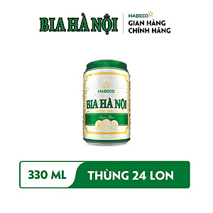 Bia Hà Nội Nhãn Xanh - Thùng 24 lon 330ml 