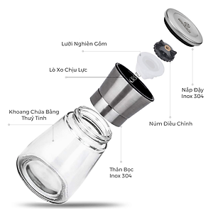 Dụng Cụ Xay Tiêu Thuỷ Tinh Benchusch