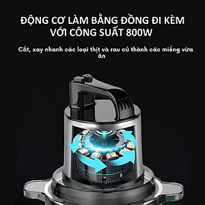 Máy xay thịt, máy xay tói ớt đa năng công suất mạnh mẽ 800W SOKANY SK-7028, dung tích 4L, cối INOX 304 - HÀNG CHÍNH HÃNG - DELIYA