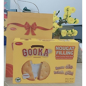 Bánh Gooka cracker Nougat Filling Hành HG 400g-Bibica kèm túi giấy
