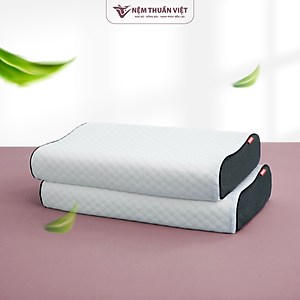 Gối Nằm Cao Su Thuần Việt - Thiết Kế Lượn Sóng, Êm Ái, Giảm Đau Gáy Cổ