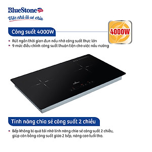 Bếp âm từ đôi BlueStone ICB-6818 (4000W) - Hàng chính hãng