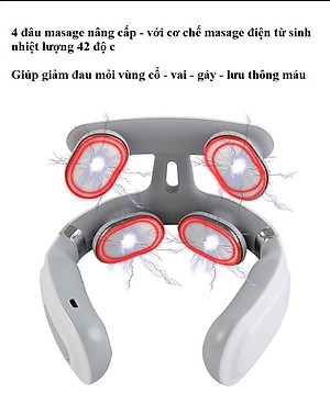 Máy massage cổ vai gáy cột sống 4 đầu công nghệ Nhật Bản