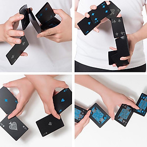 Bộ bài tây màu đen cao cấp 52 lá bài nhựa - Bộ bài poker- hàng chính hãng