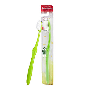 [SIÊU SALE] Bàn Chải Đánh Răng LIPZO Hello Vỉ Dành Cho Người Lớn Công Nghệ Lông Chỉ Tơ Nha Khoa Siêu Mảnh