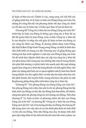 Tính trước nguy cơ - Suy ngẫm sau 20 năm Đảng Cộng sản Liên Xô mất đảng (bản in 2024)