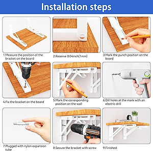 Bộ 2 ke xếp thông minh cho bàn xếp gọn - EKe gập, ke xếp gắn tường 47wood