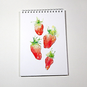 Sổ vẽ màu nước chuyên dụng A5 có vân, dòng cao cấp lên màu đẹp loang màu tự nhiên vẽ được cả chì, 15 tờ/cuốn chất giấy dày 300gsm nhập từ Ý không bị cong TIG373 Green Art - Hàng chính hãng