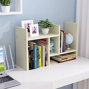 Kệ Sách Gỗ Để Bàn , Kệ Sách Gỗ Để Bàn Lắp Ghép 6 Thanh ,Kệ Sách Mini 5 Hộc Để Đồ Tiện Lợi , Thiết Kế Nhỏ Gọn Sang Trọng- Hàng Chính Hãng