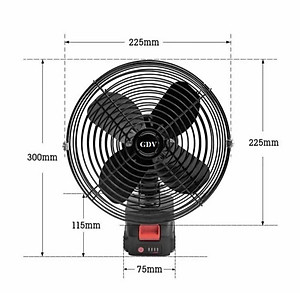 Quạt Sắt Mini Sạc Tích Điện GDV Siêu Mát Dùng Chân Pin Phổ Thông Pin 10Cell - Hàng Chính Hãng
