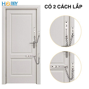 Chốt cửa dây xích an toàn inox 304 gắn cửa HOBBY Home Decor KLC1 bảo vệ phòng cho chung cư phòng ngủ không rỉ sét