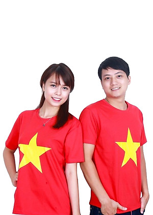 Combo Áo thun cờ đỏ sao vàng + kèm băng đô cổ động tuyển Việt Nam Sportslink
