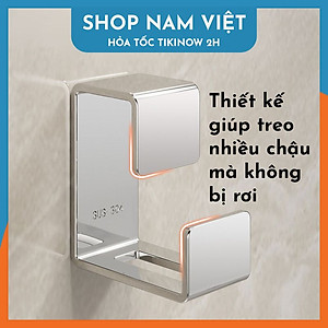 Móc Treo Thau Kiểu Vuông Dán Tường Chắc Chắn