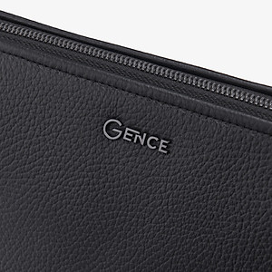 Ví Cầm Tay Clutch Nam Chính Hãng GENCE RB06 Da Bò Khóa Vân Tay Cao Cấp Màu Đen