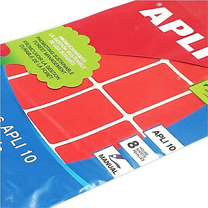 Nhãn Dán Đỏ 10 Miếng 25x40_2756 APLI