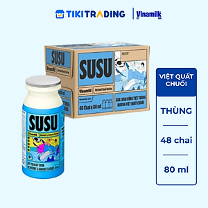 Thùng 48 Chai x 80ml Sữa Chua Uống Vinamilk Susu Hương Việt Quất Chuối